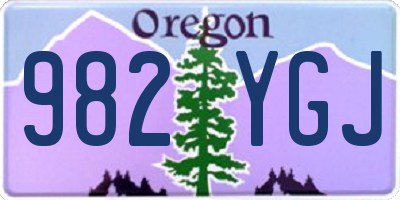 OR license plate 982YGJ