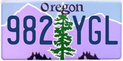 OR license plate 982YGL
