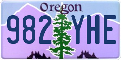 OR license plate 982YHE