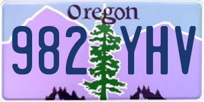 OR license plate 982YHV