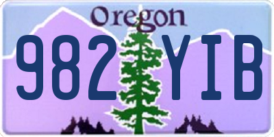 OR license plate 982YIB