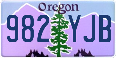 OR license plate 982YJB