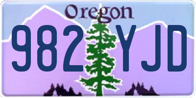 OR license plate 982YJD