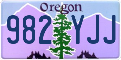 OR license plate 982YJJ