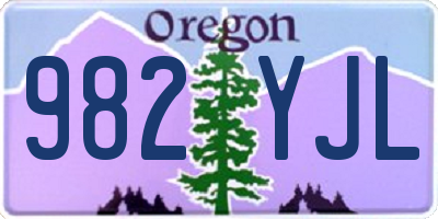 OR license plate 982YJL