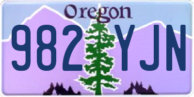 OR license plate 982YJN