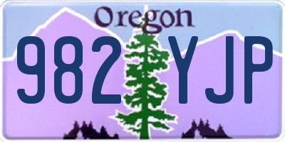 OR license plate 982YJP