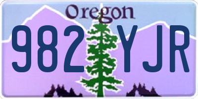 OR license plate 982YJR