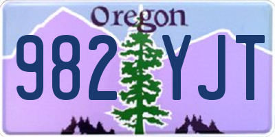 OR license plate 982YJT