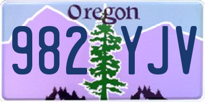 OR license plate 982YJV