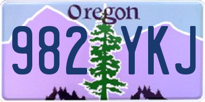 OR license plate 982YKJ