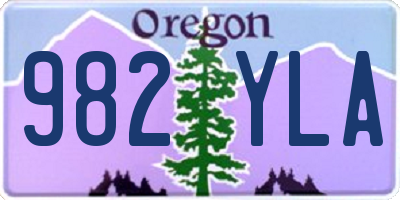 OR license plate 982YLA