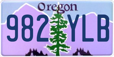 OR license plate 982YLB