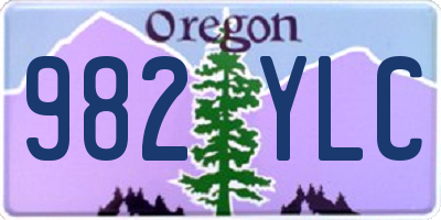 OR license plate 982YLC