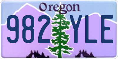 OR license plate 982YLE