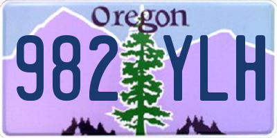 OR license plate 982YLH