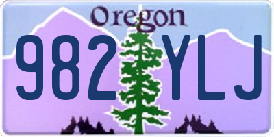 OR license plate 982YLJ