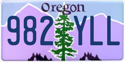OR license plate 982YLL