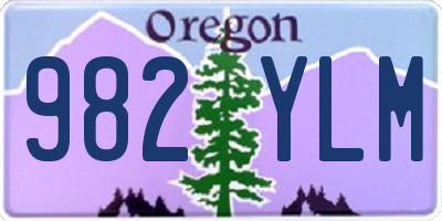 OR license plate 982YLM