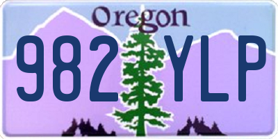 OR license plate 982YLP