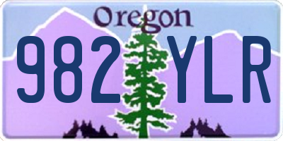 OR license plate 982YLR