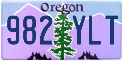 OR license plate 982YLT