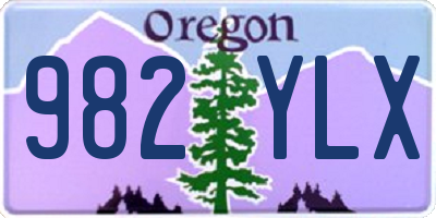 OR license plate 982YLX