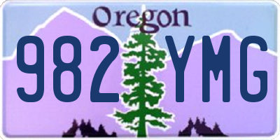 OR license plate 982YMG