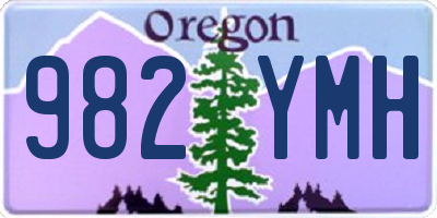 OR license plate 982YMH