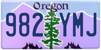 OR license plate 982YMJ