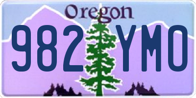 OR license plate 982YMO