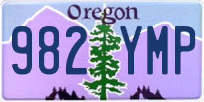 OR license plate 982YMP