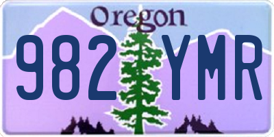 OR license plate 982YMR