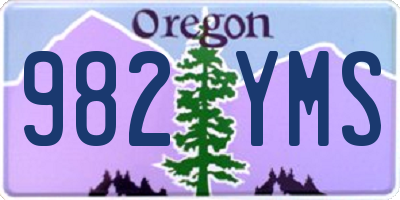 OR license plate 982YMS