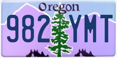 OR license plate 982YMT