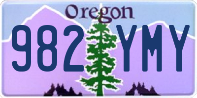 OR license plate 982YMY