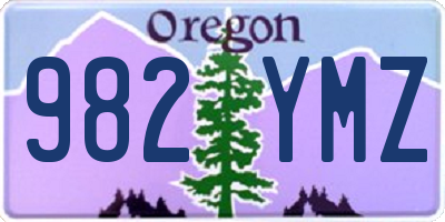 OR license plate 982YMZ