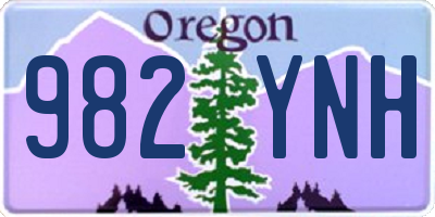 OR license plate 982YNH