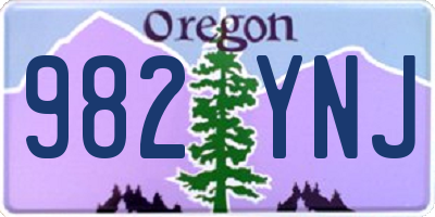 OR license plate 982YNJ