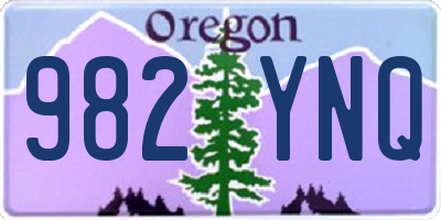 OR license plate 982YNQ