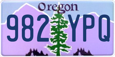 OR license plate 982YPQ