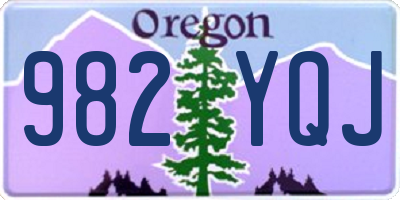 OR license plate 982YQJ