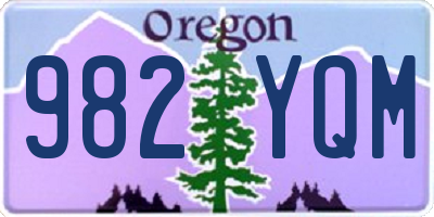 OR license plate 982YQM