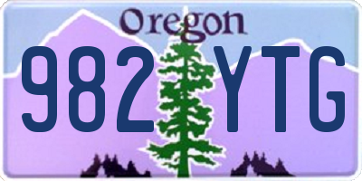 OR license plate 982YTG