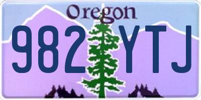 OR license plate 982YTJ