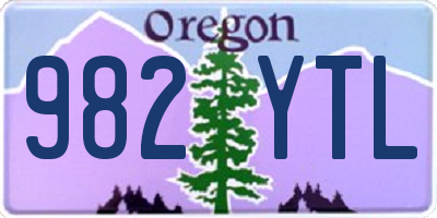 OR license plate 982YTL