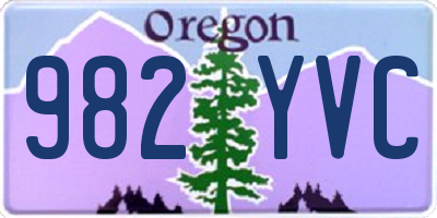 OR license plate 982YVC