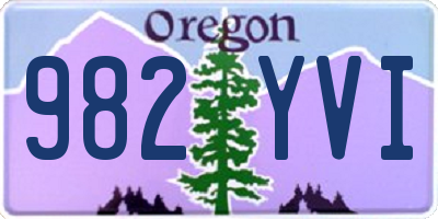 OR license plate 982YVI