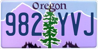 OR license plate 982YVJ