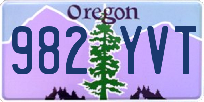 OR license plate 982YVT